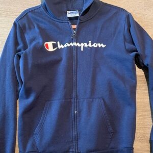 Champion Kids Dark Blue Full-Zip Hoodie